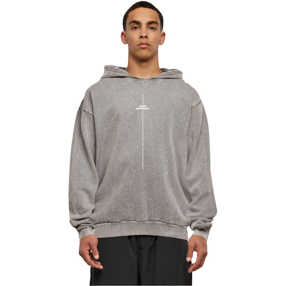 Merchcode - Think Different Acid Washed Oversize Hoodie - Grey